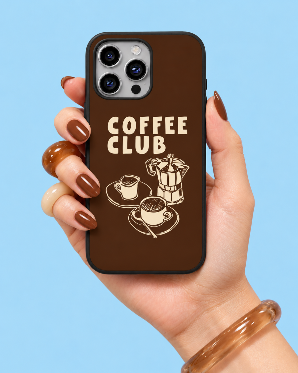 Coffee Club Cafe Art Glass Phone Case