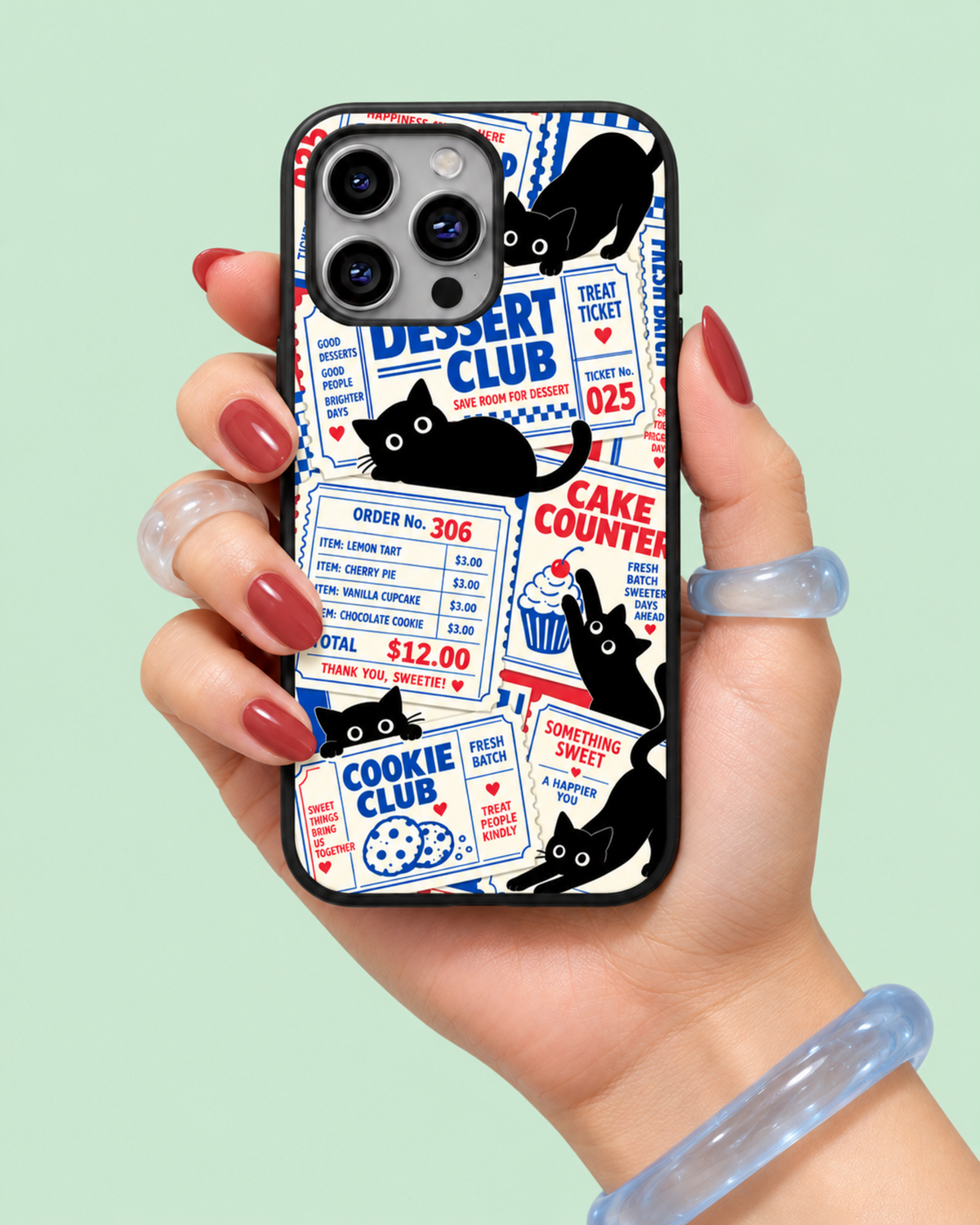 Dessert Club Collage Glass Phone Case