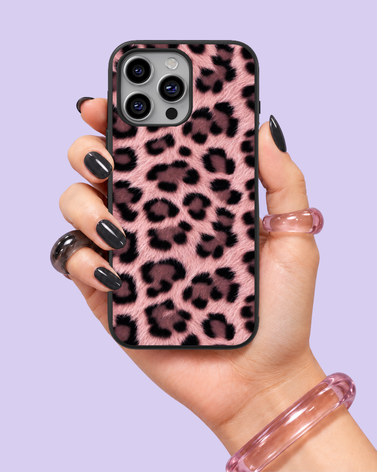 Leopard Print Glass Phone Case
