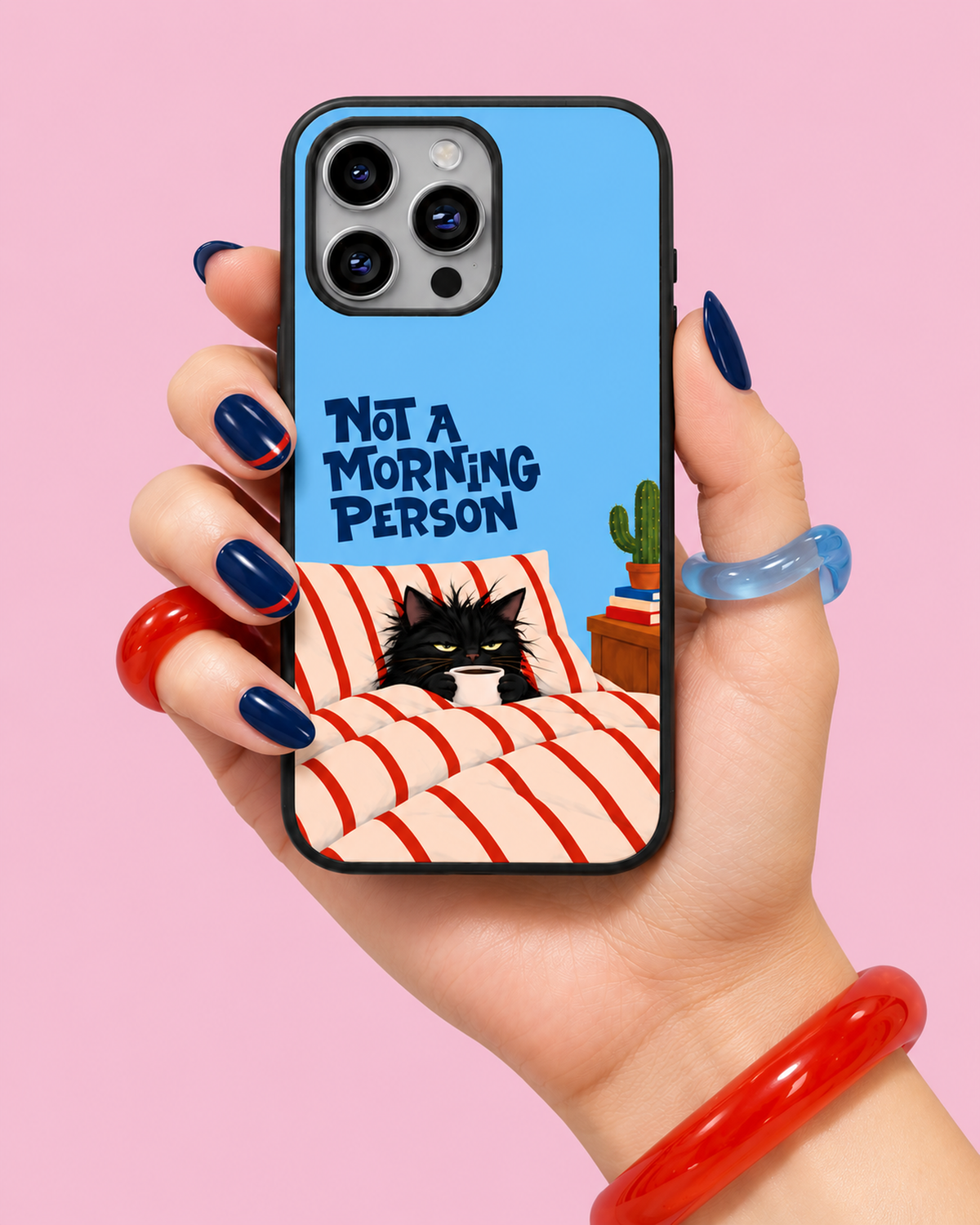 Not A Morning Person Glass Phone Case