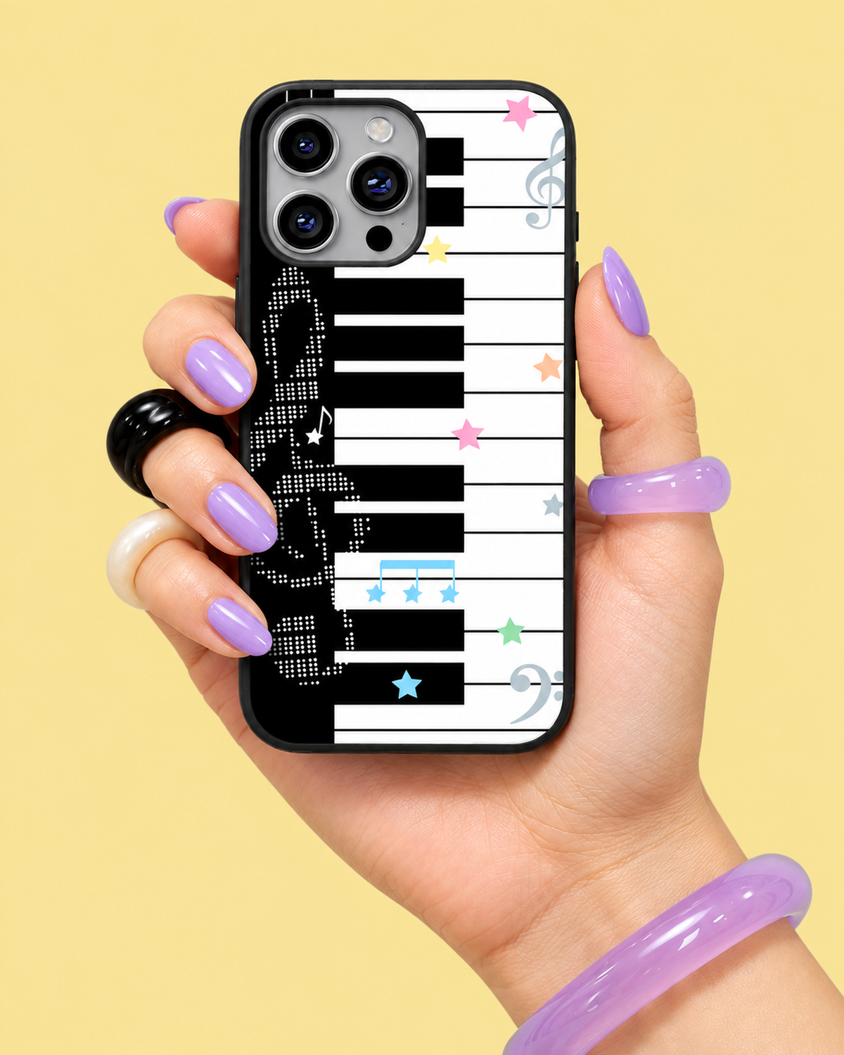 Piano Keyboard Glass Phone Case