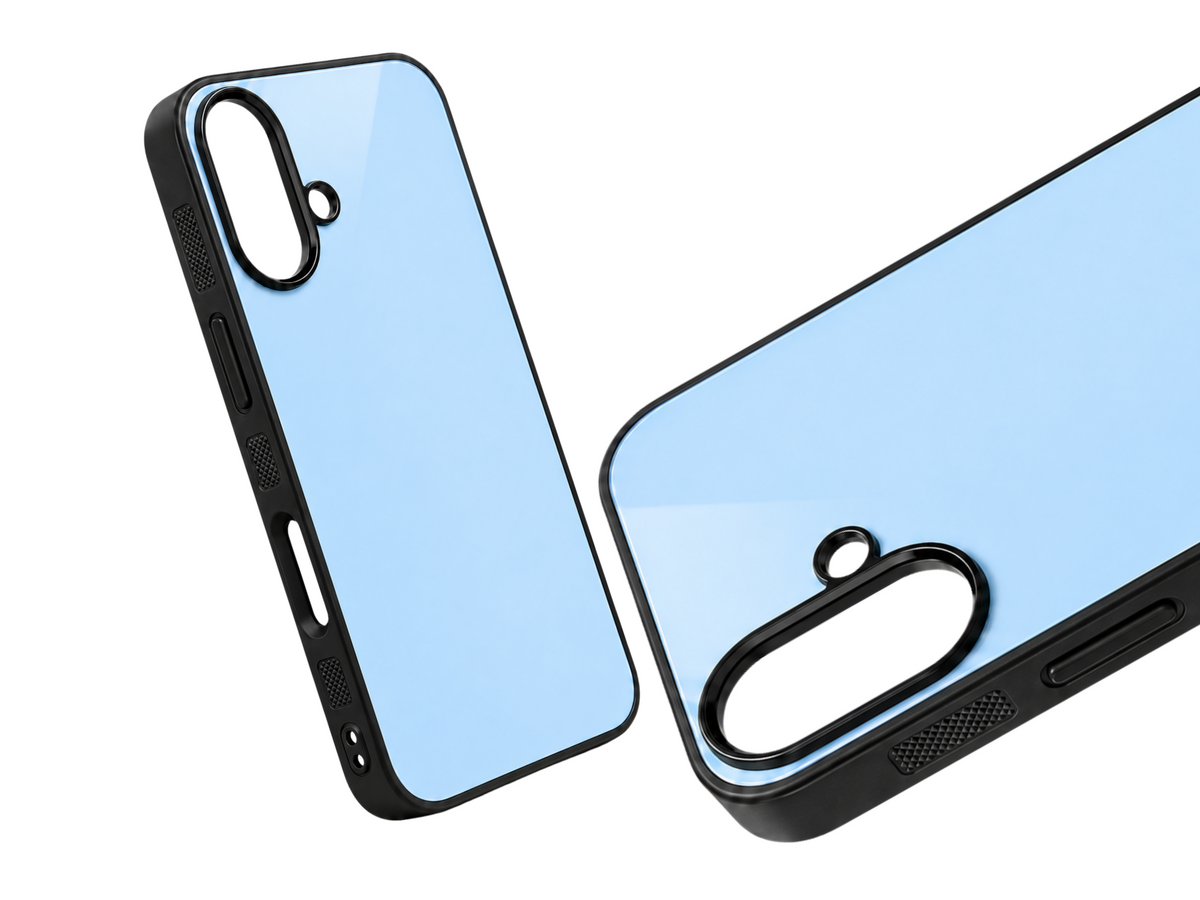 Glossy glass back detail of The Whimsy Lab phone case